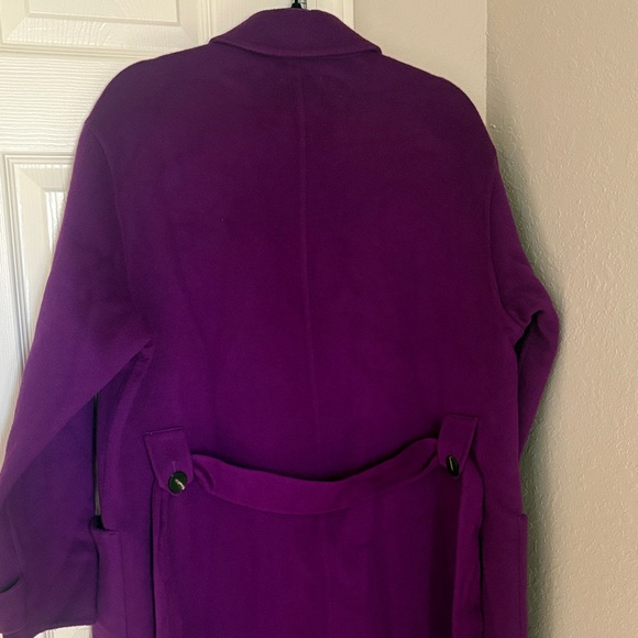 Sezane Rich Purple Trench Coat - Picture 8 of 12